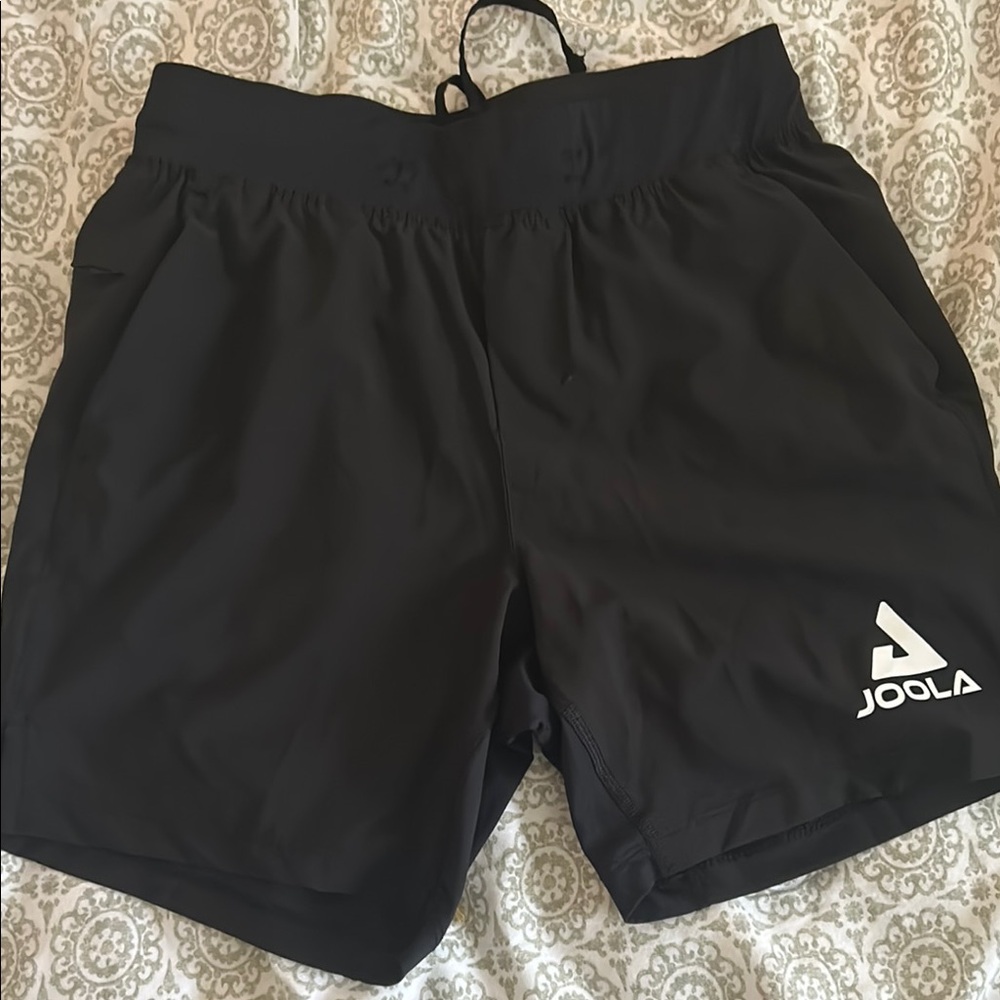 Adidas Black Athletic Shorts with Elastic Waistband Pickleball